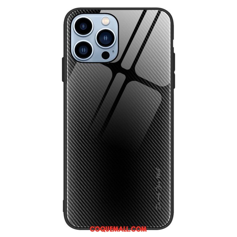 Coque iPhone 14 Pro Verre Trempé Fibre Carbone Classique