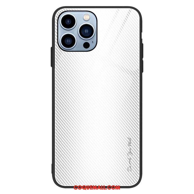 Coque iPhone 14 Pro Verre Trempé Fibre Carbone Classique