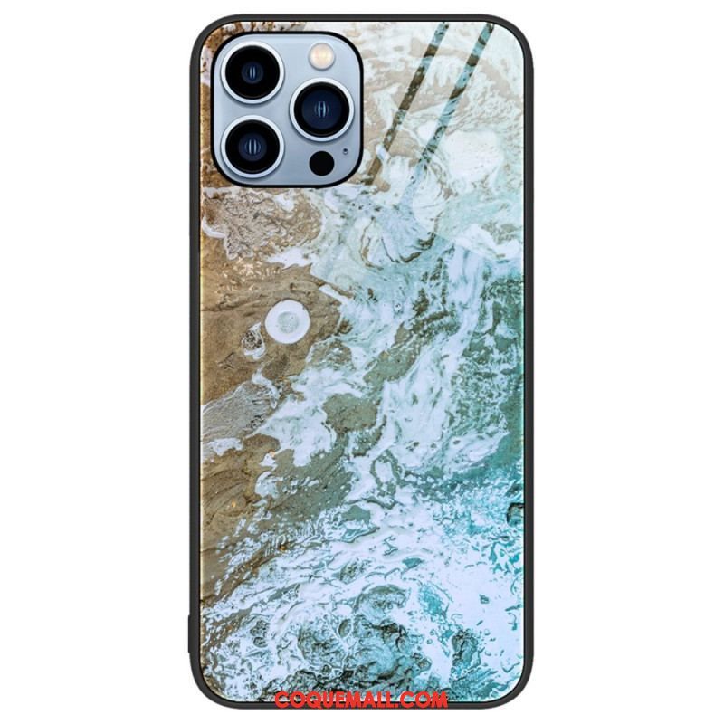 Coque iPhone 14 Pro Verre Trempé Marble Colors