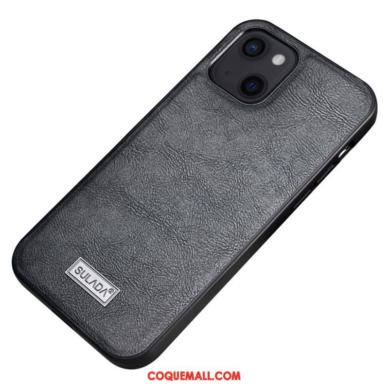 Coque iPhone 14 SULADA Effet Cuir