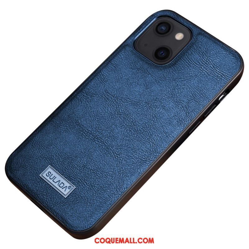 Coque iPhone 14 SULADA Effet Cuir