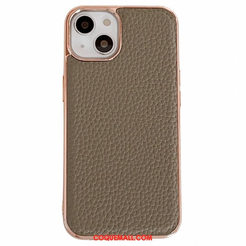 Coque iPhone 14 Stars Series Cuir Véritable