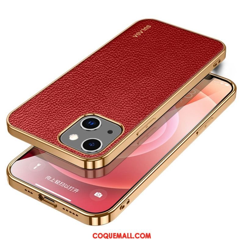 Coque iPhone 14 Style Cuir SULADA