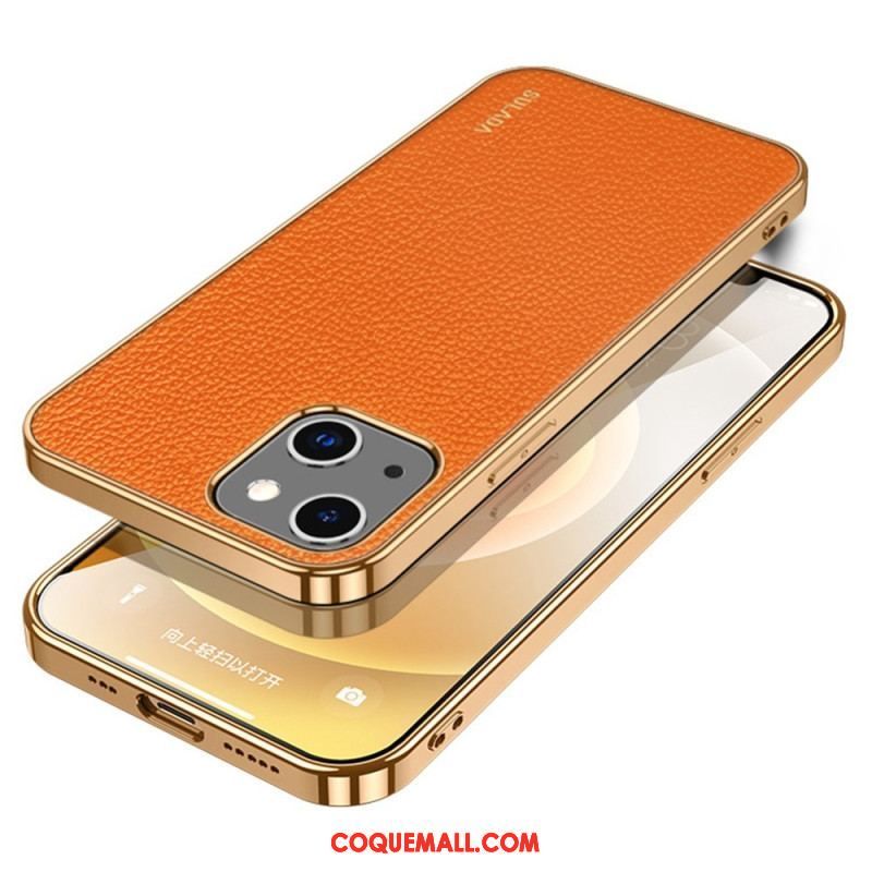 Coque iPhone 14 Style Cuir SULADA