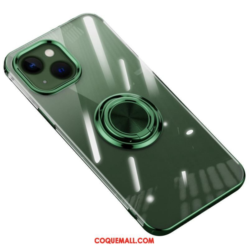 Coque iPhone 14 Transparente Anneau Rotatif