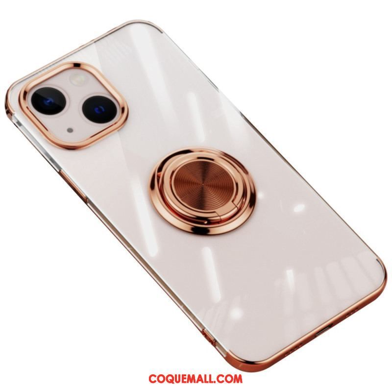 Coque iPhone 14 Transparente Anneau Rotatif