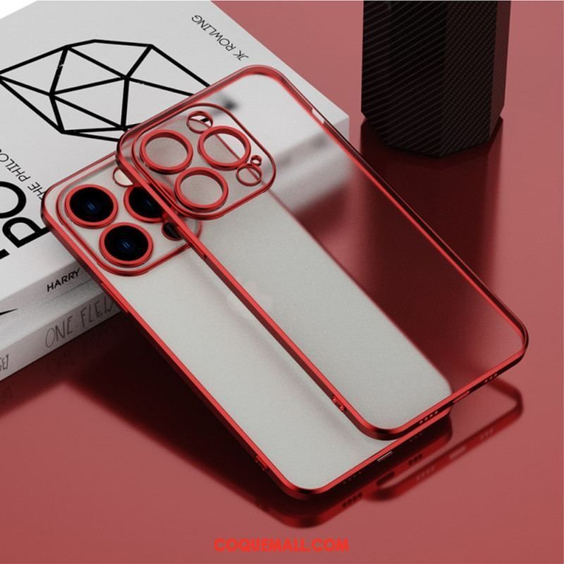 Coque iPhone 14 Transparente Style Métallisé