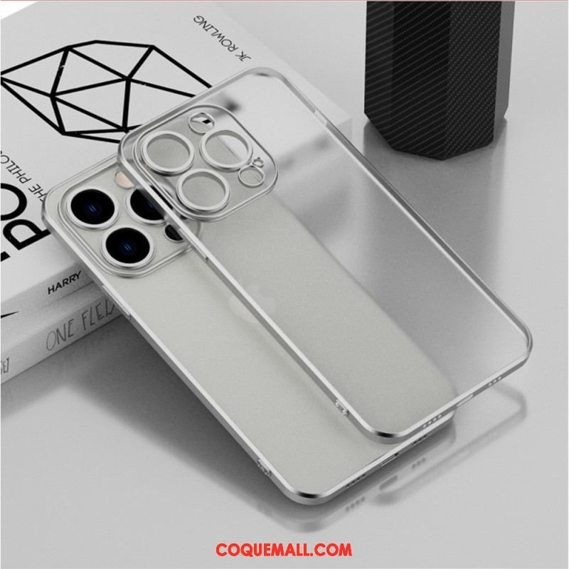 Coque iPhone 14 Transparente Style Métallisé