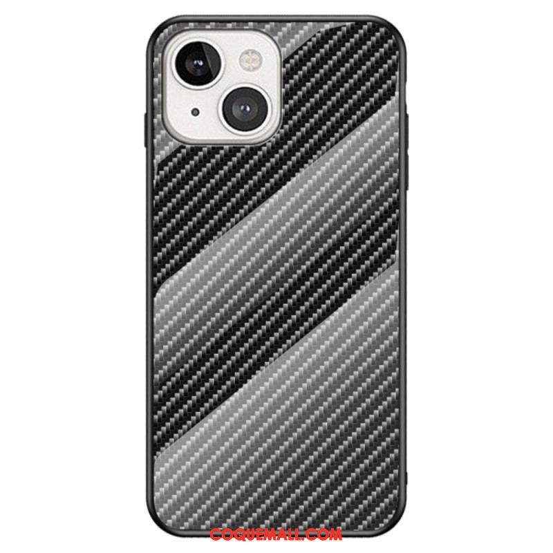 Coque iPhone 14 Verre Trempé Fibre Carbone