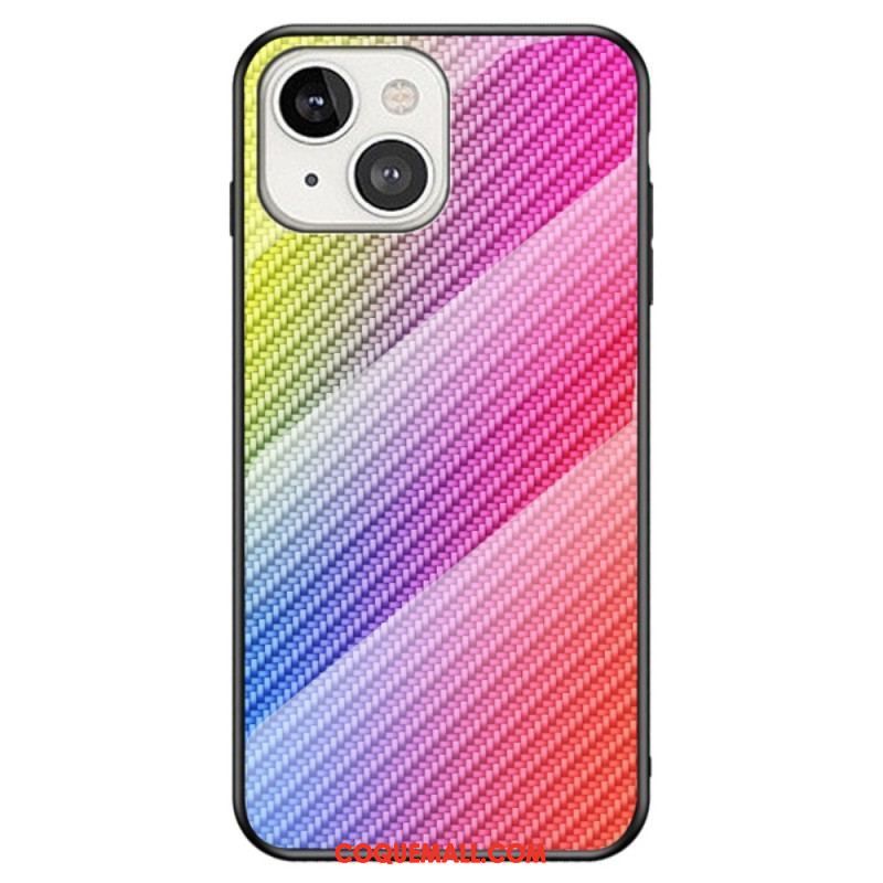 Coque iPhone 14 Verre Trempé Fibre Carbone