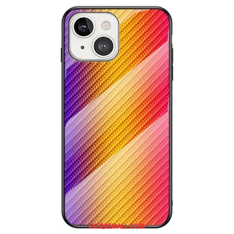 Coque iPhone 14 Verre Trempé Fibre Carbone