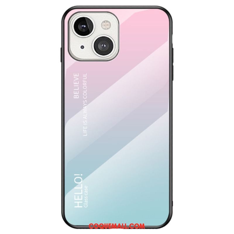Coque iPhone 14 Verre Trempé Hello