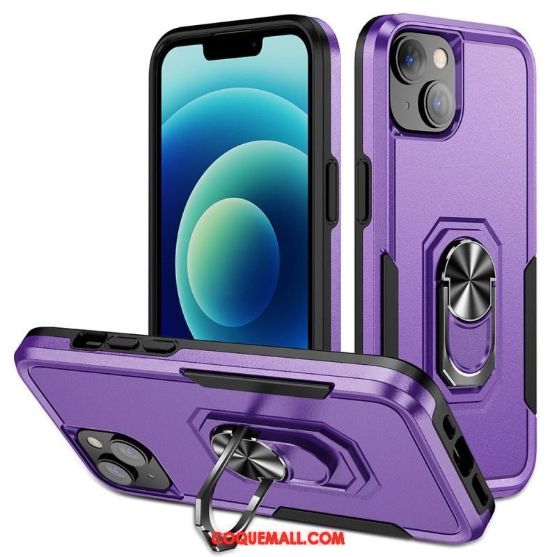 Coque iPhone 15 Anneau-Support Bicolore