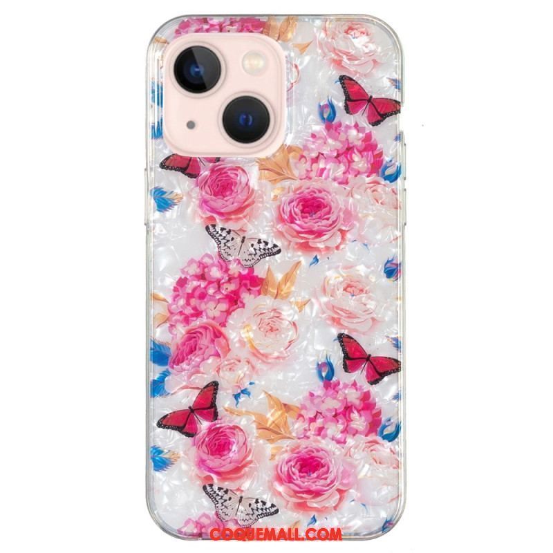 Coque iPhone 15 Plus Florale