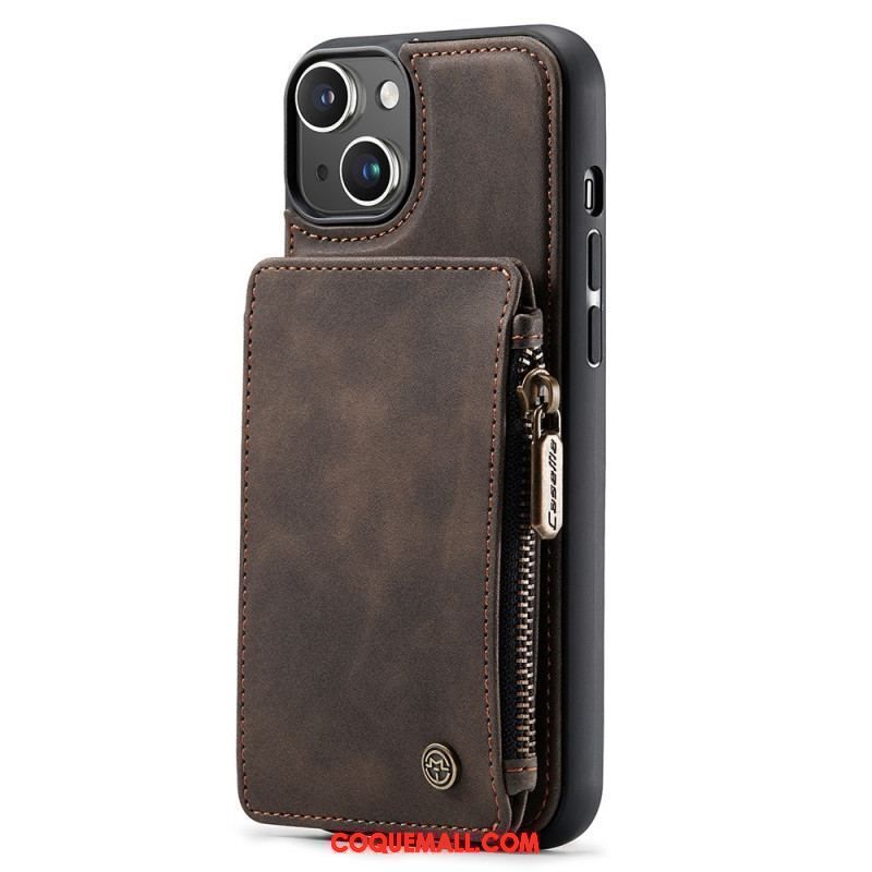 Coque iPhone 15 Plus Style Portefeuille CASEME