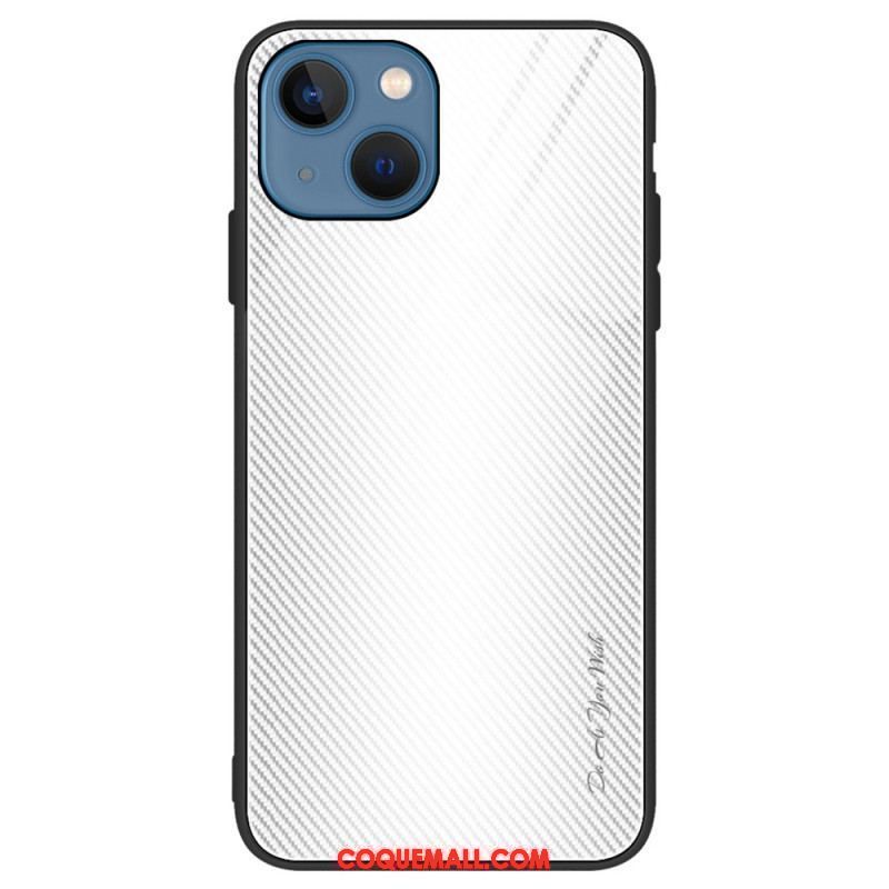 Coque iPhone 15 Plus Verre Trempé Fibre Carbone