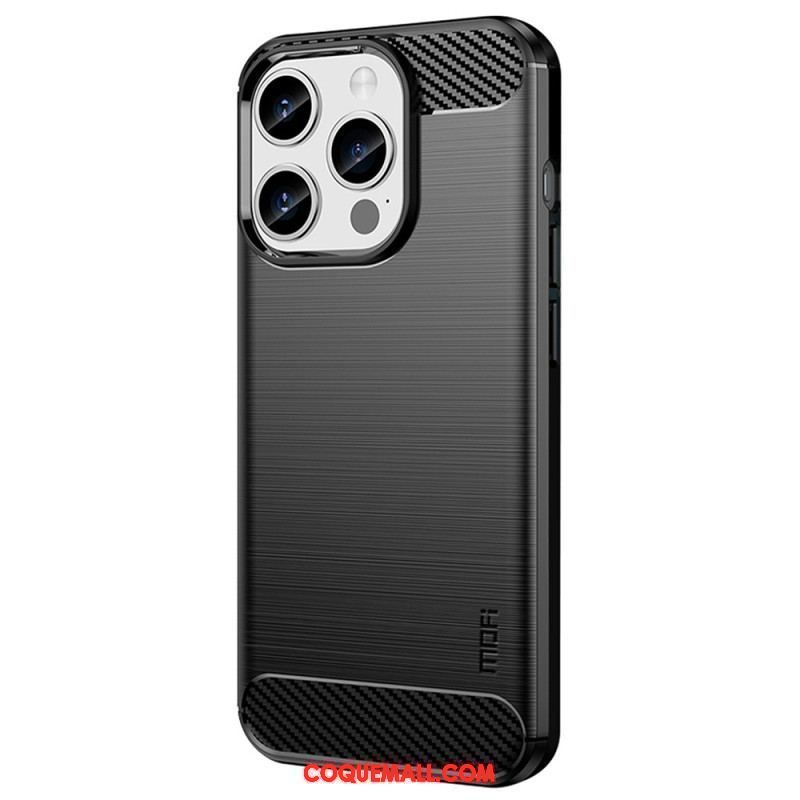Coque iPhone 15 Pro Fibre Carbone Brossée MOFI