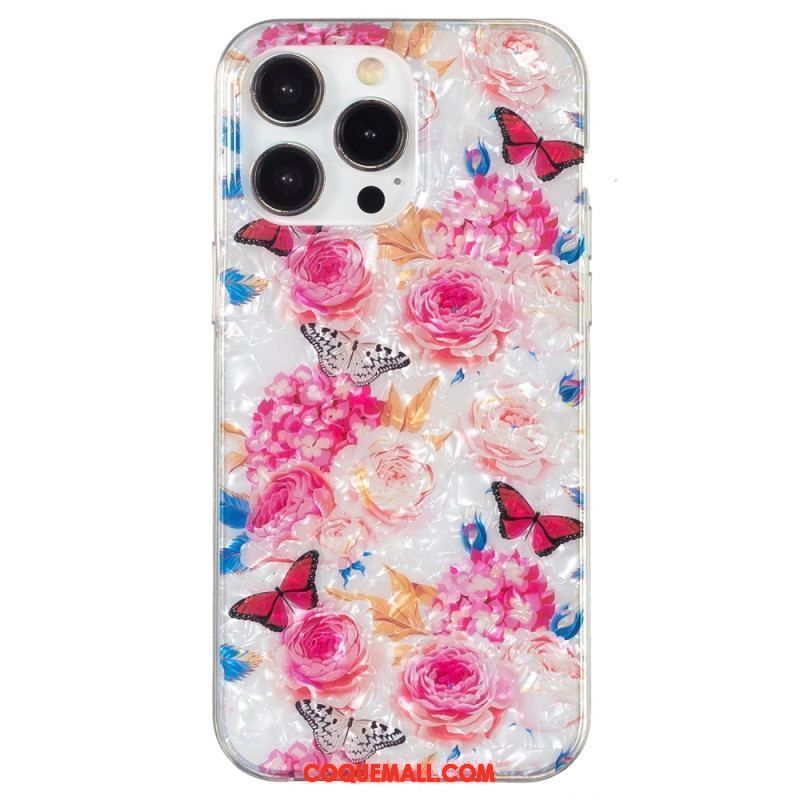 Coque iPhone 15 Pro Florale