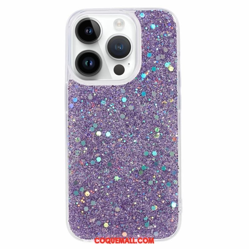 Coque iPhone 15 Pro Juste Paillettes