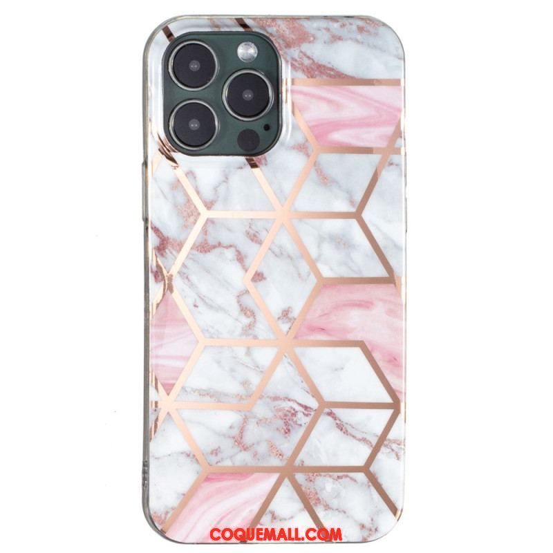 Coque iPhone 15 Pro Marbre Géométrique