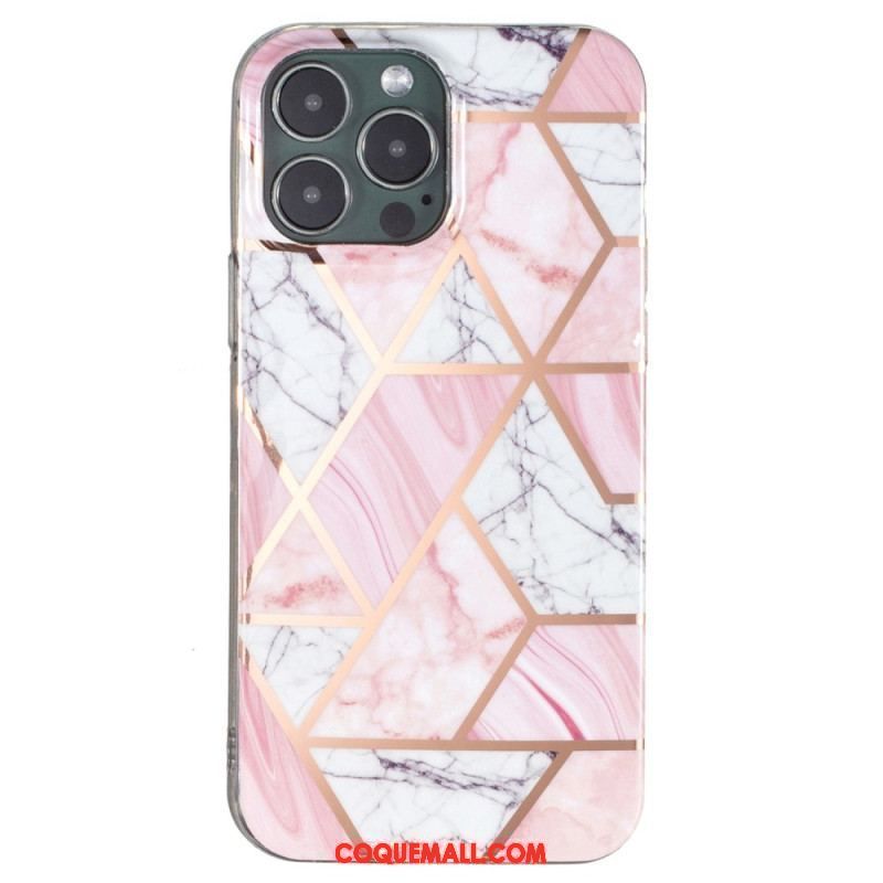 Coque iPhone 15 Pro Marbre Géométrique