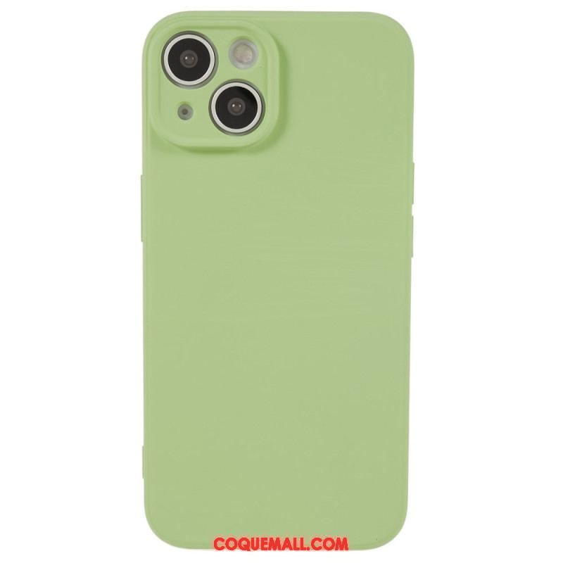 Coque iPhone 15 Silicone et Microfibre