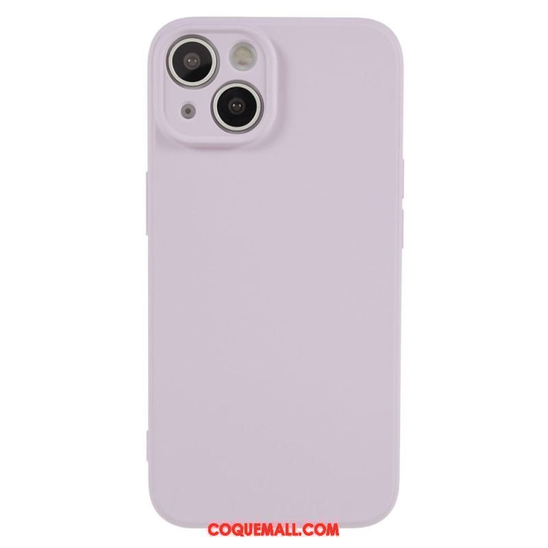 Coque iPhone 15 Silicone et Microfibre