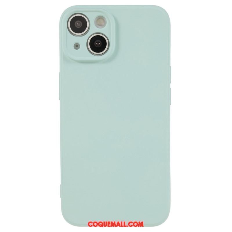 Coque iPhone 15 Silicone et Microfibre