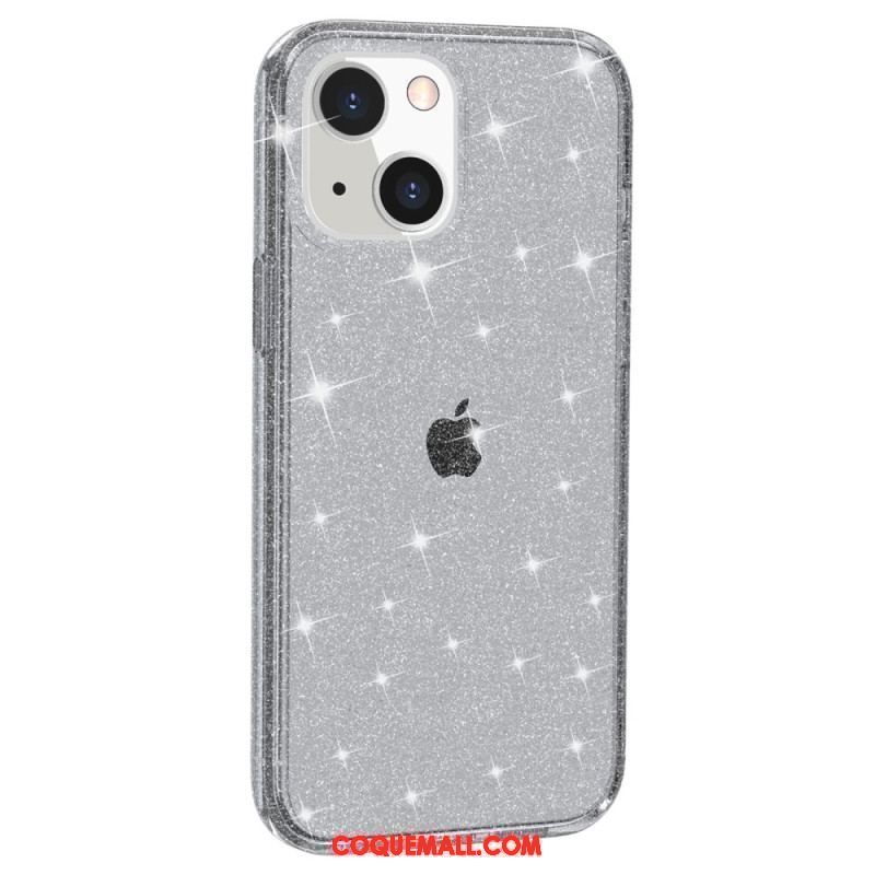 Coque iPhone 15 Transparente Paillettes