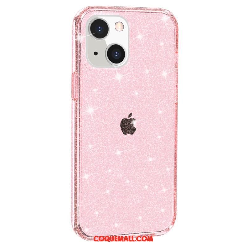 Coque iPhone 15 Transparente Paillettes