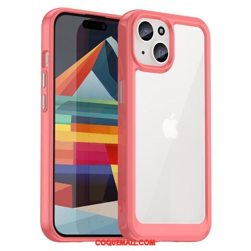 Coque iPhone 15 Transparente Rebords Silicone