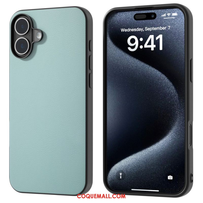 Coque pour iPhone 16 Effet Cuir