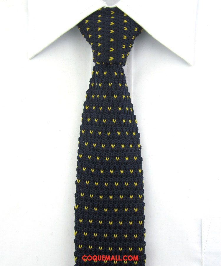 Cravate Homme Amoureux Vêtements De Cérémonie Entreprise, Cravate Tricot Bleu