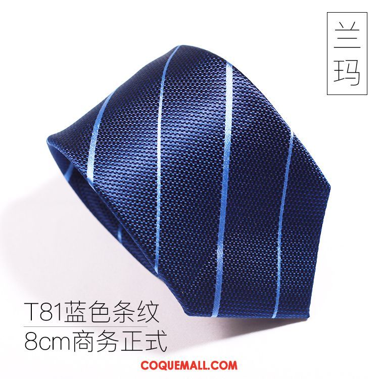 Cravate Homme Bleu Boite Cadeau Vêtements De Cérémonie, Cravate Entreprise Soie Mulberry