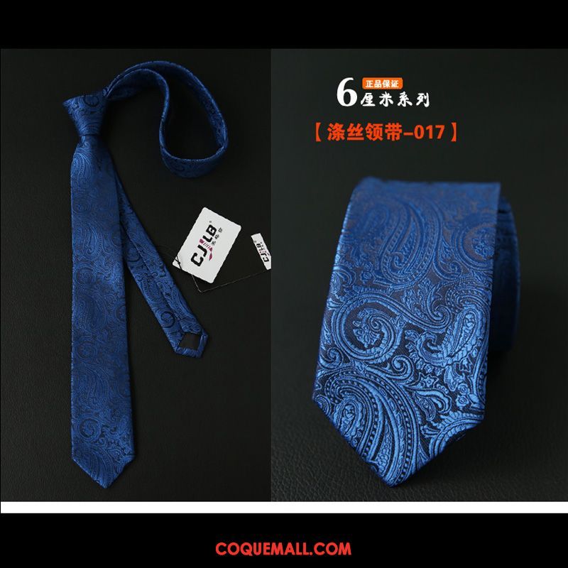 Cravate Homme Britanique Bleu Marier, Cravate Boite Cadeau Noir
