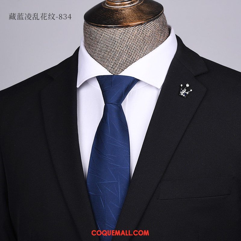 Cravate Homme Carrière Étudiant Noir, Cravate Bleu Vêtements De Cérémonie