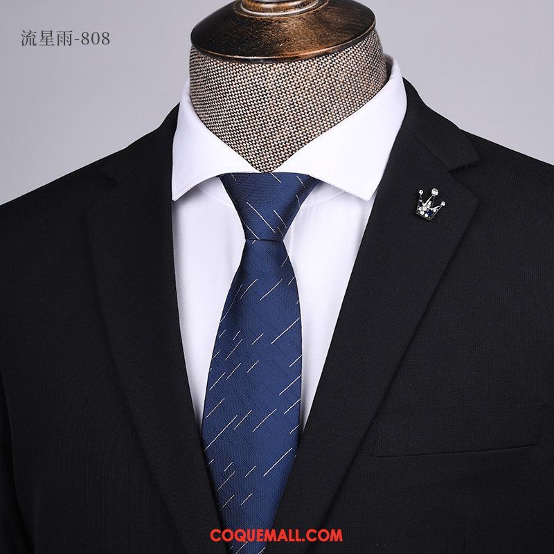 Cravate Homme Carrière Étudiant Noir, Cravate Bleu Vêtements De Cérémonie