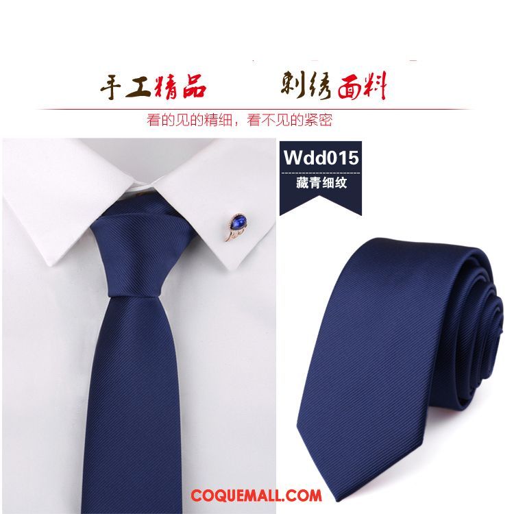 Cravate Homme Entreprise Bleu Étroit, Cravate Noir Marier