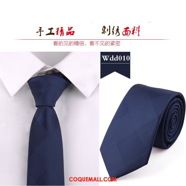 Cravate Homme Entreprise Bleu Étroit, Cravate Noir Marier