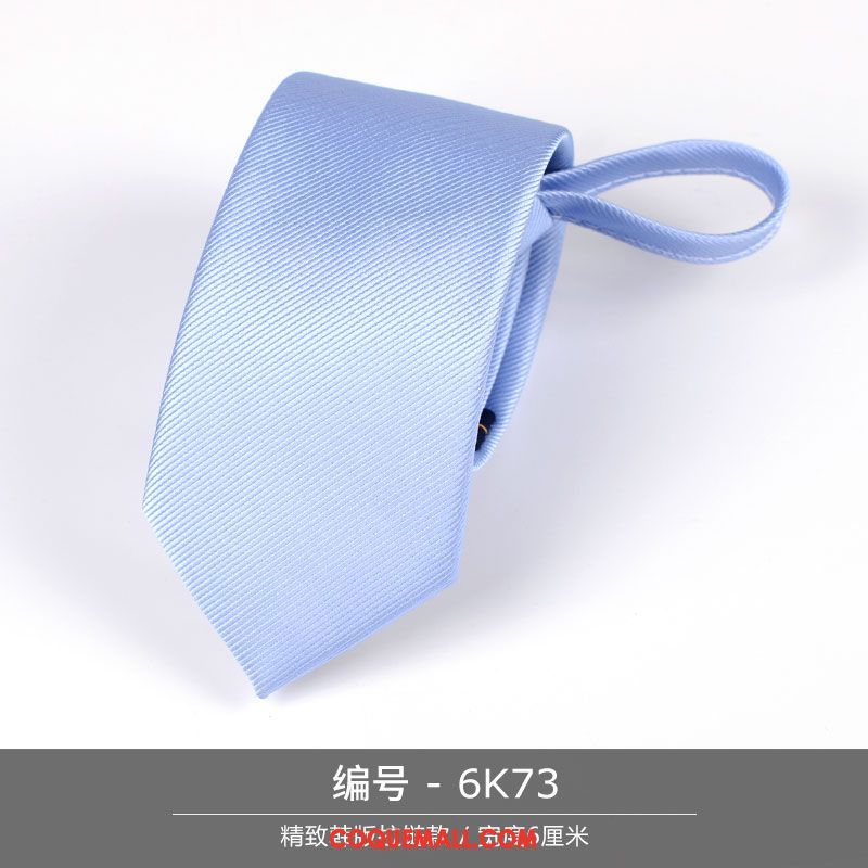 Cravate Homme Fermeture Éclair Paresseux Entreprise, Cravate Étroit Bleu