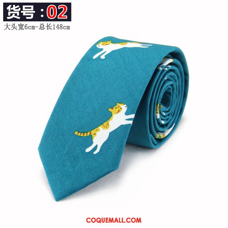 Cravate Homme Fleur Vert Étroit, Cravate All-match Jaune Blau