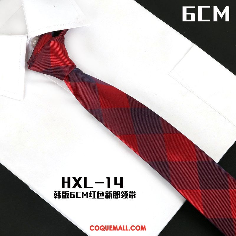 Cravate Homme Gros Le Marié 6cm, Cravate Entreprise Rouge