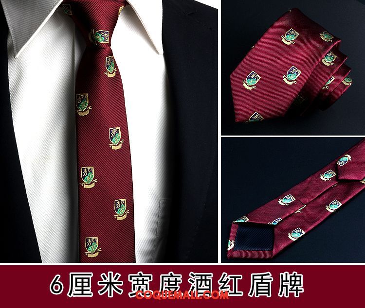Cravate Homme Haut Grade Marier Étroit, Cravate Mode Rose