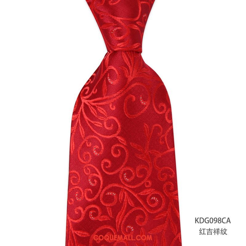 Cravate Homme Le Marié Entreprise Rouge, Cravate Boite Cadeau Mode