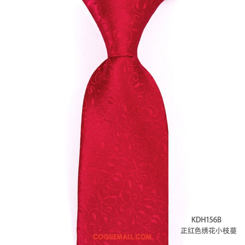 Cravate Homme Le Marié Entreprise Rouge, Cravate Boite Cadeau Mode