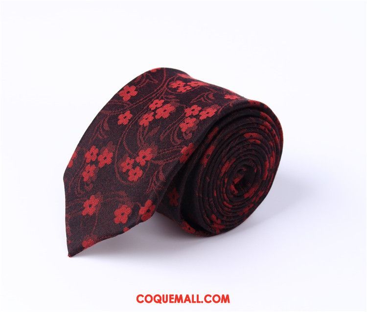 Cravate Homme Loisir 6cm Étroit, Cravate Coton Impression