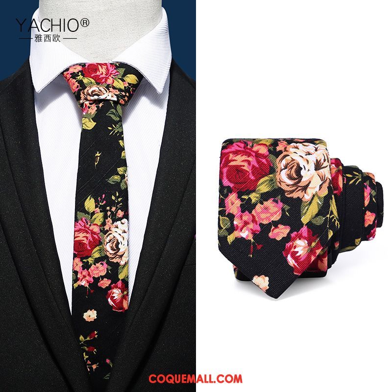 Cravate Homme Loisir Mode Boite Cadeau, Cravate Coton Rouge