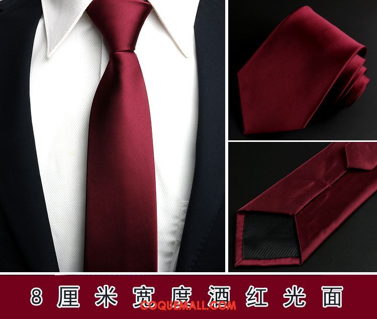 Cravate Homme Mode Violet Marier, Cravate Boite Cadeau Rouge