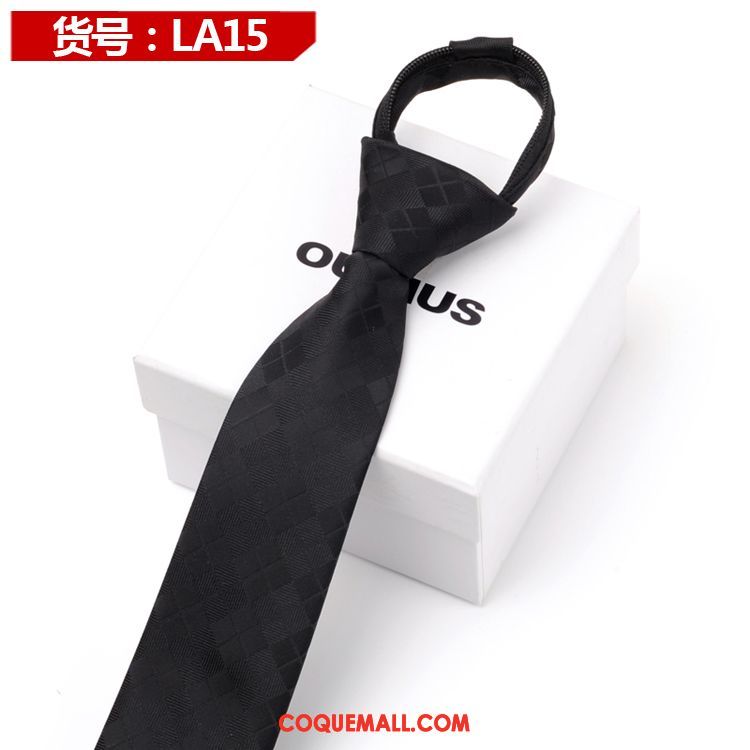 Cravate Homme Noir Paresseux Vêtements De Cérémonie, Cravate Loisir Étroit