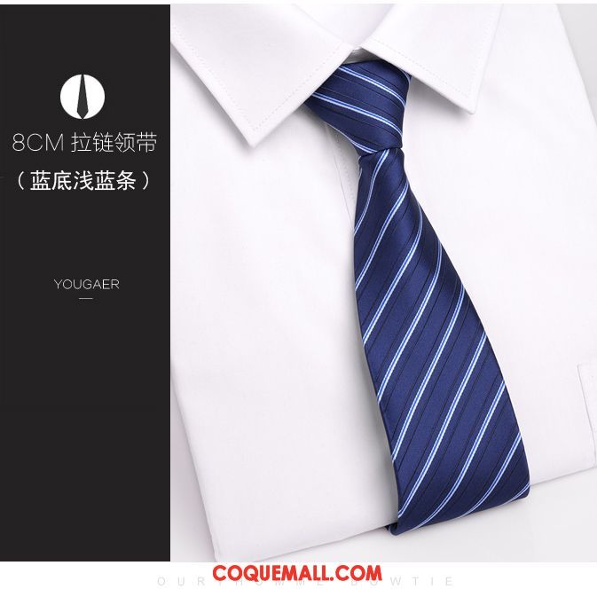 Cravate Homme Noir Vêtements De Cérémonie Carrière, Cravate Fermeture Éclair Bleu Foncé